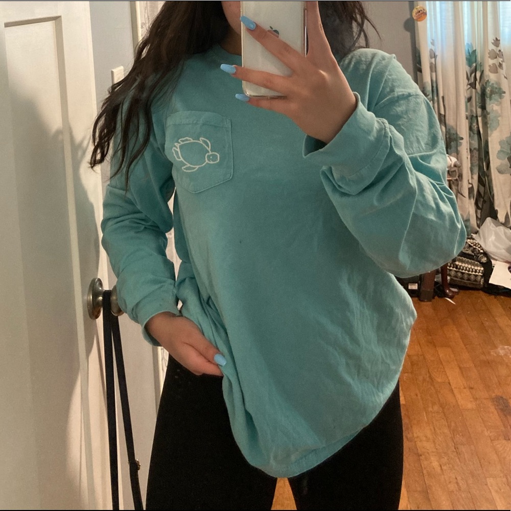 Teal Shelly Cove longsleeve